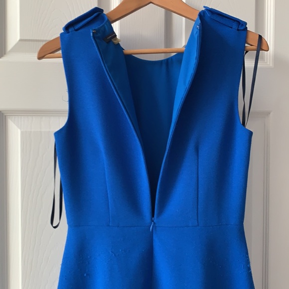 Tommy Hilfiger Sleeveless Fit and Flare Slimming Sapphire Blue Dress zipper back - Picture 7 of 14